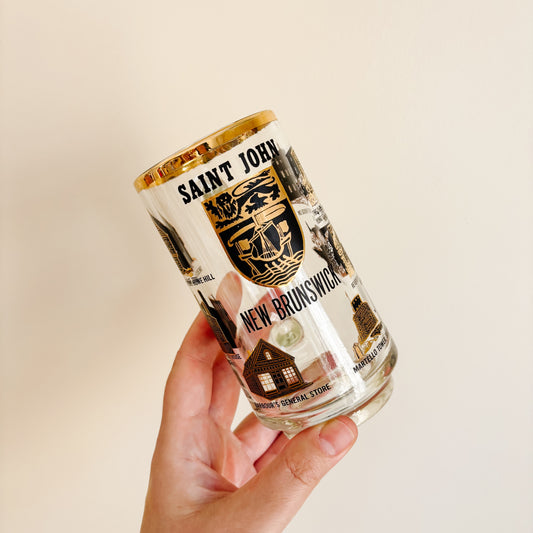 Vintage Gold and Black Beer Stein - Saint John, New Brunswick Tourism