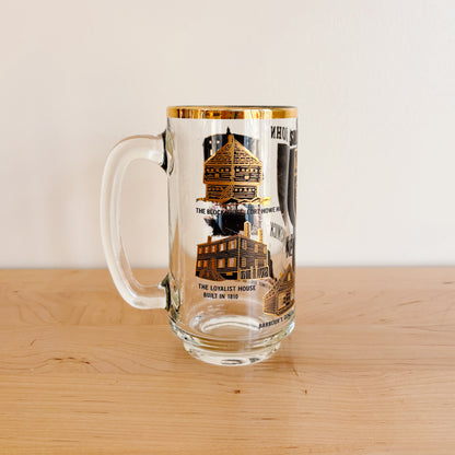 Vintage Gold and Black Beer Stein - Saint John, New Brunswick Tourism