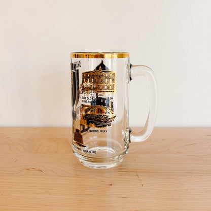 Vintage Gold and Black Beer Stein - Saint John, New Brunswick Tourism