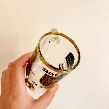 Vintage Gold and Black Beer Stein - Saint John, New Brunswick Tourism