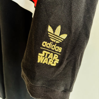 Star Wars x Adidas Death Star Tennis Club Black Polo Shirt - Size XL