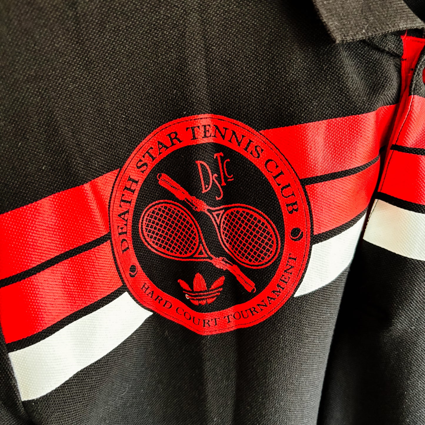 Star Wars x Adidas Death Star Tennis Club Black Polo Shirt - Size XL