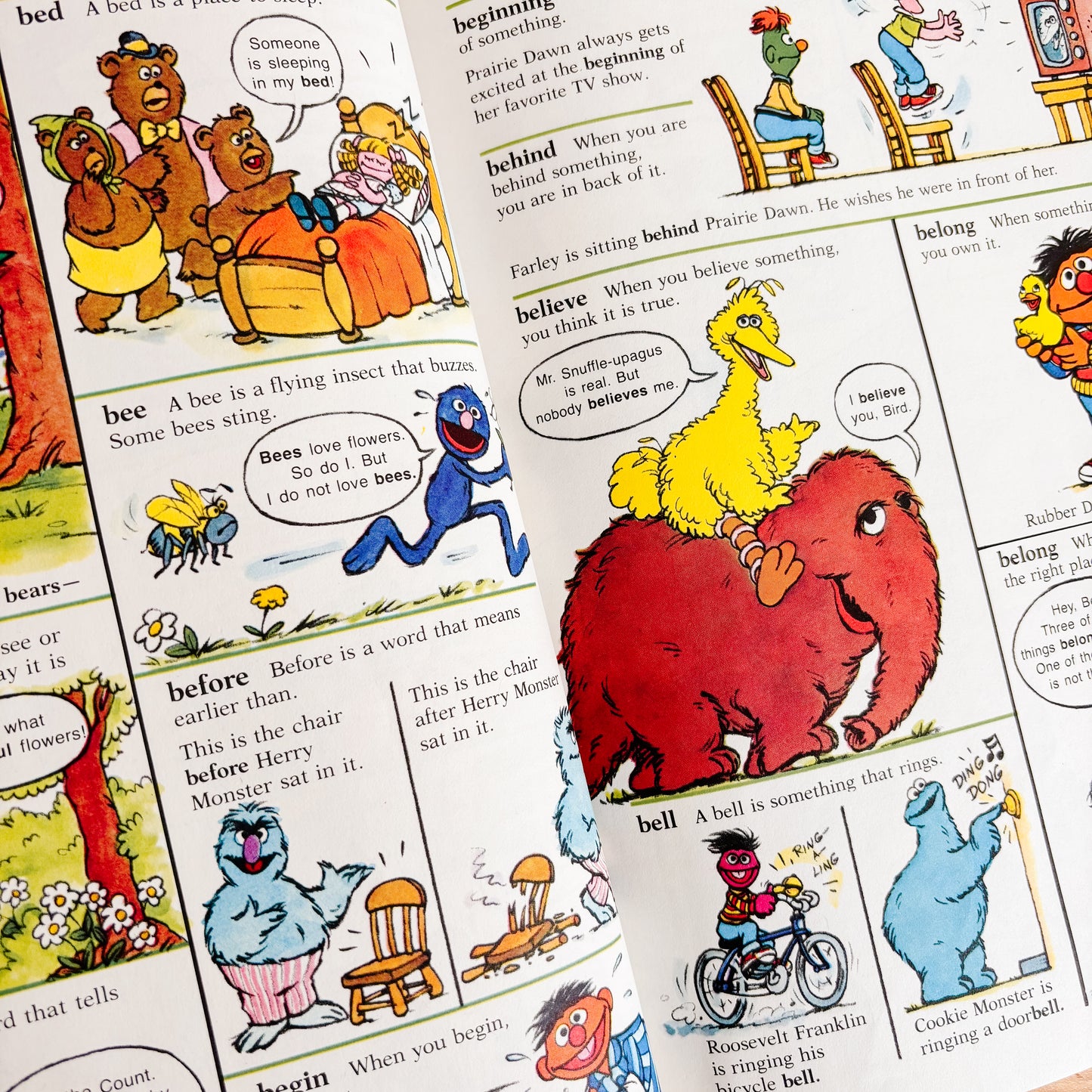 Vintage 1980s Big Bird's Sesame Street Dictionary Set (4 Volume Set)