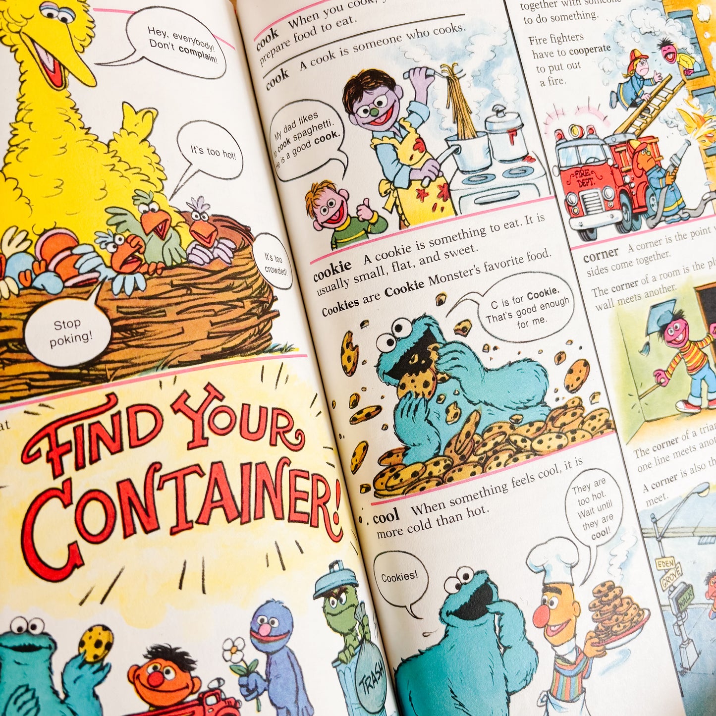 Vintage 1980s Big Bird's Sesame Street Dictionary Set (4 Volume Set)