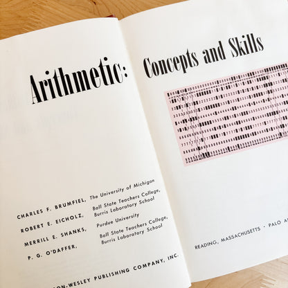 Vintage Book - Arithmetic Concepts and Skills Teachers' Edition - Addison-Wesley (1963)