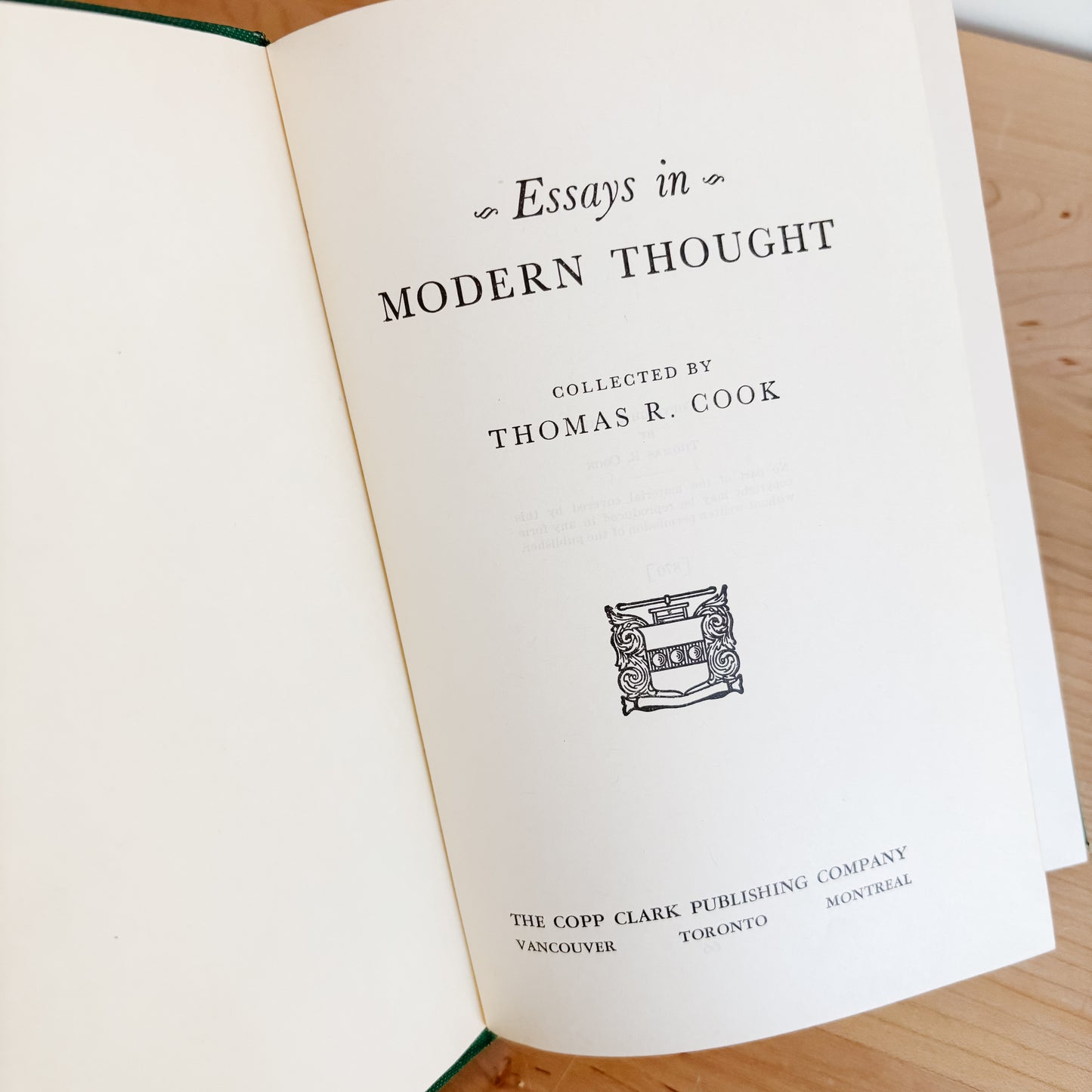 Vintage Book - Essays in Modern Thought (Copp Clark, 1935)