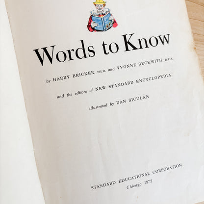 Words to Know - Harry Bricker and Yvonne Beckwith (1972)