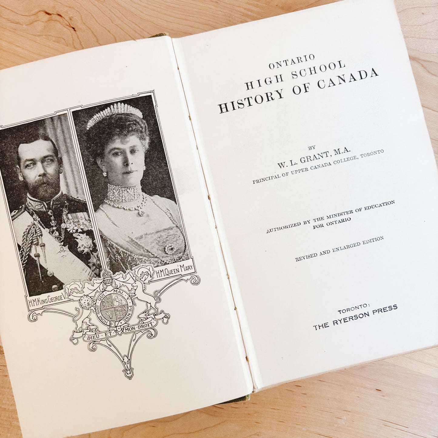 Antique Book - Ontario High School History of Canada - Toronto (1927)