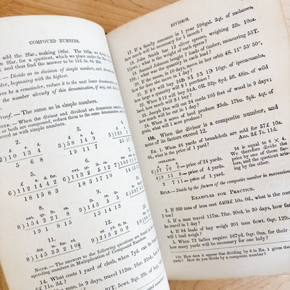 Antique Book - Greenleaf's Common School Arithmetic - Boston (1870)