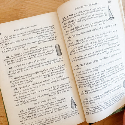 Antique Book - Greenleaf's Common School Arithmetic - Boston (1870)