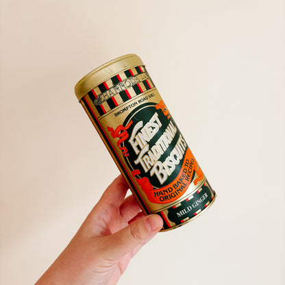Vintage Harrod's Finest Traditional Biscuits Tin - Mild Ginger