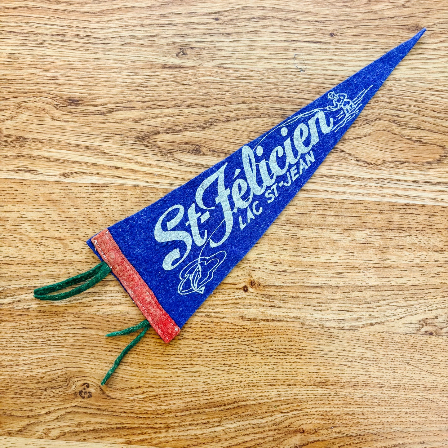 St-Felicien Lac St-Jean Quebec 1960s Blue Felt Pennant