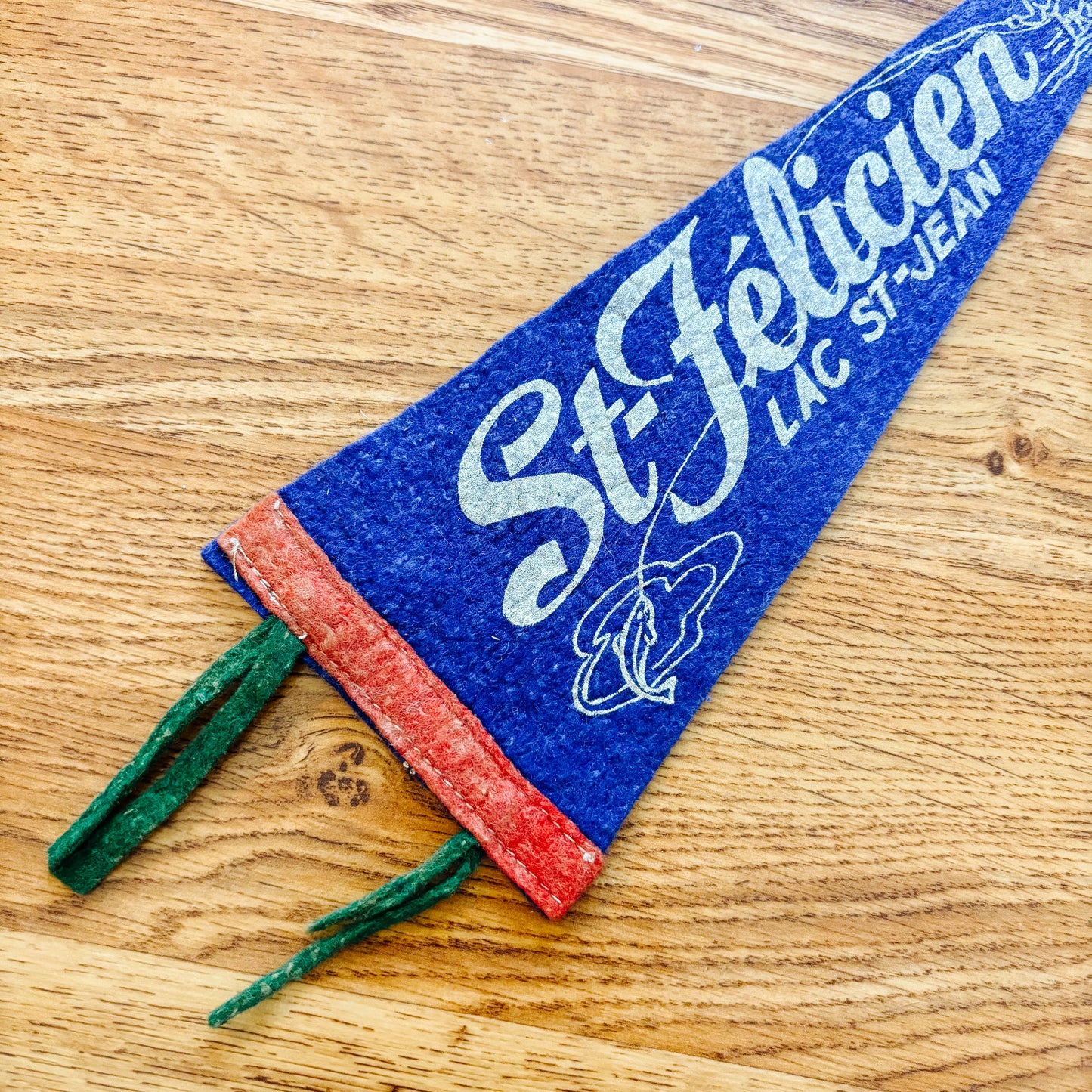 St-Felicien Lac St-Jean Quebec 1960s Blue Felt Pennant