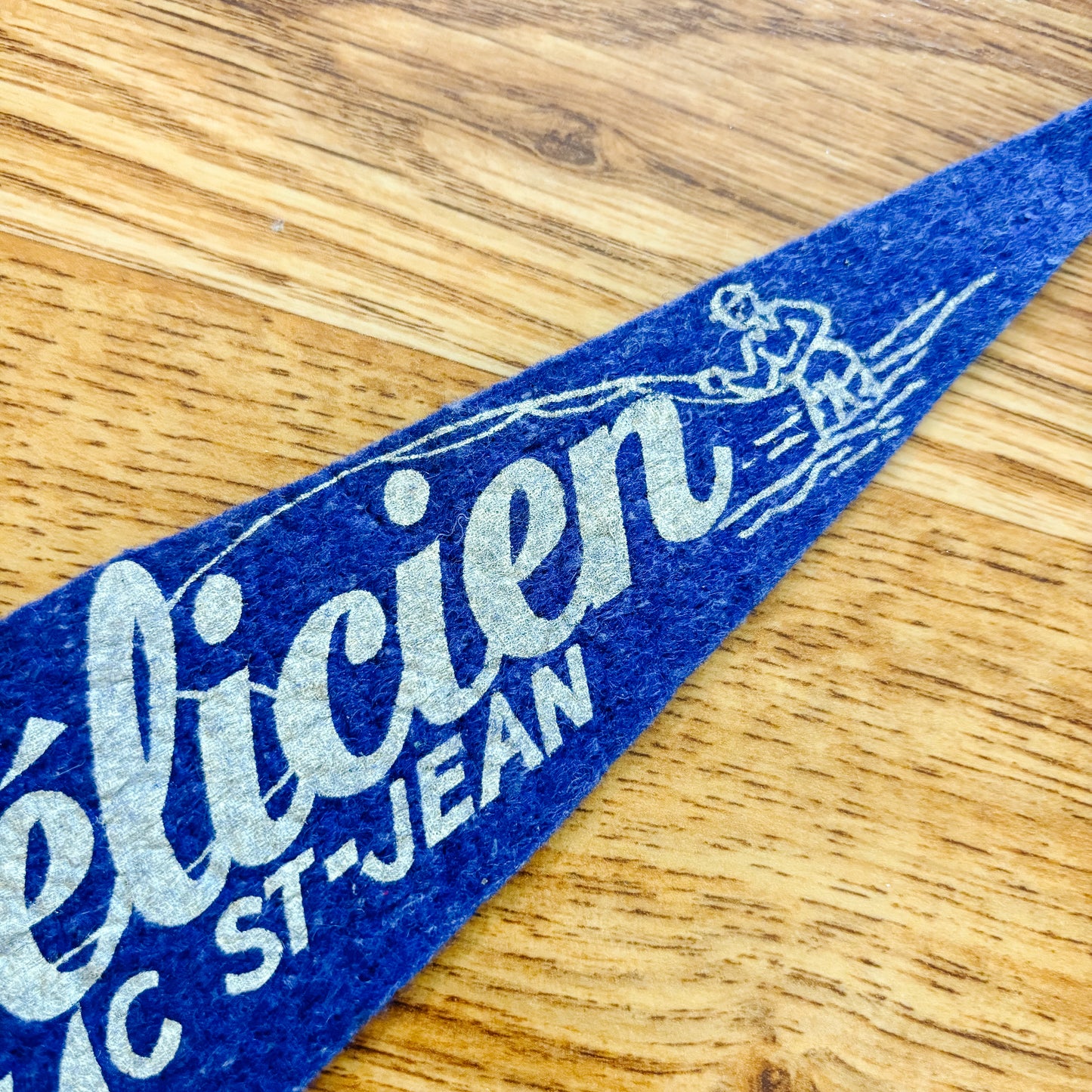 St-Felicien Lac St-Jean Quebec 1960s Blue Felt Pennant
