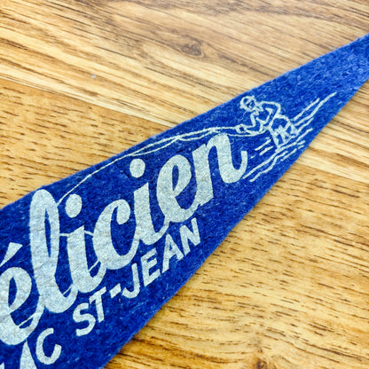 St-Felicien Lac St-Jean Quebec 1960s Blue Felt Pennant