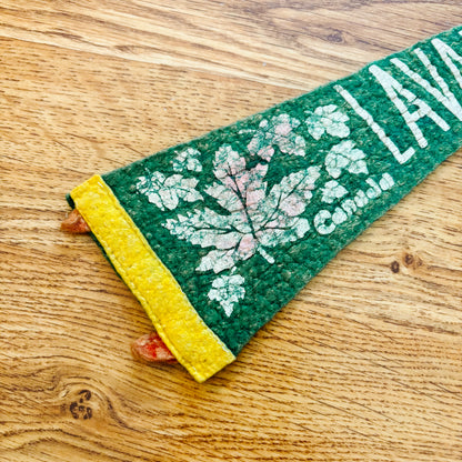 Laval Ouest Quebec 1960s Green Felt Pennant