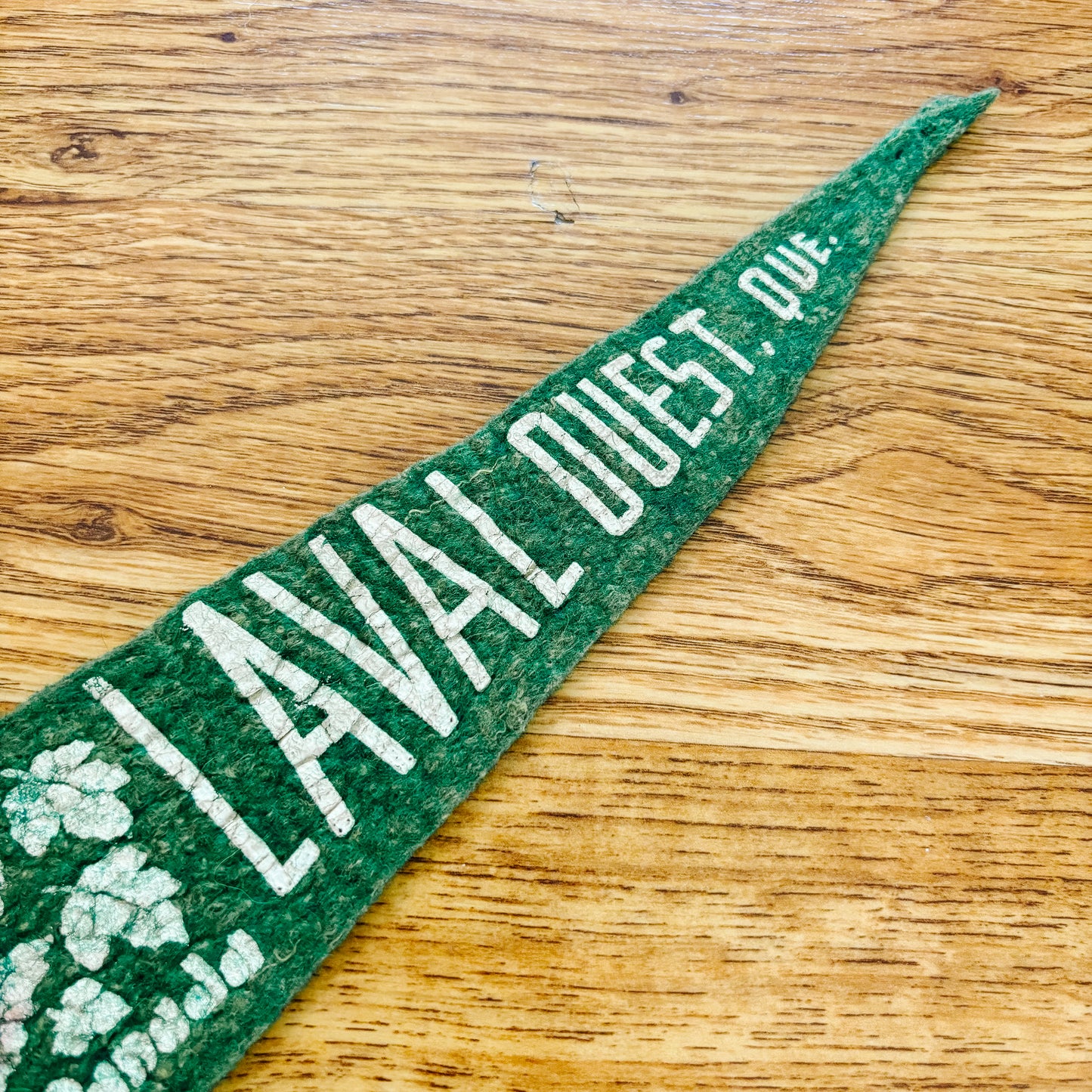 Laval Ouest Quebec 1960s Green Felt Pennant