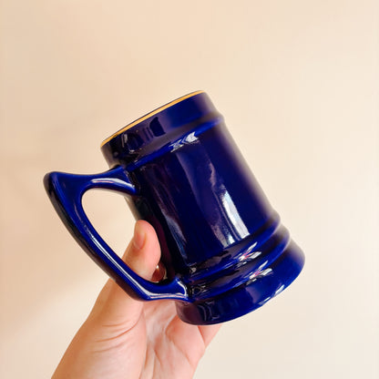 McDonald's Ceramic Stein - Blue and Gold Delivering the Difference - Vintage from the 1980s