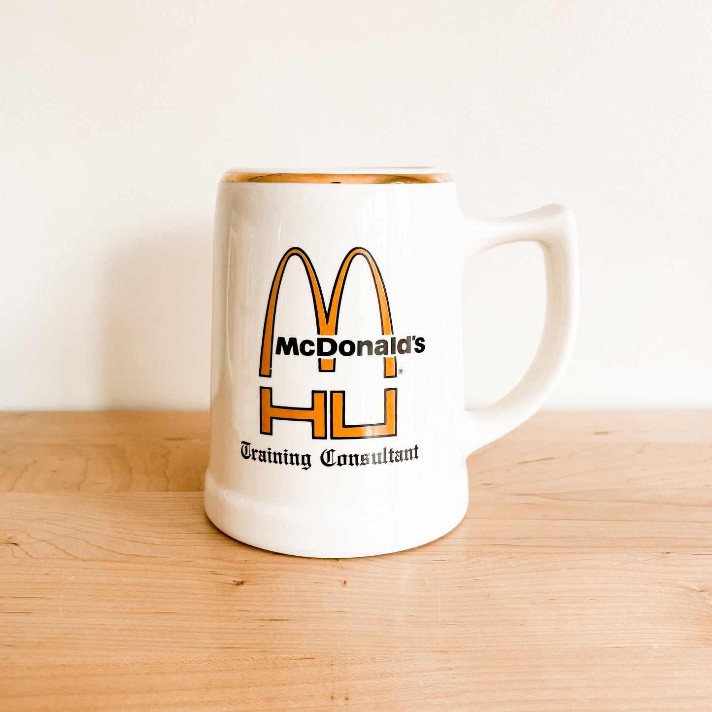 McDonald's Ceramic Stein - Hamburger University Training Consultant - Vintage from the 1980s