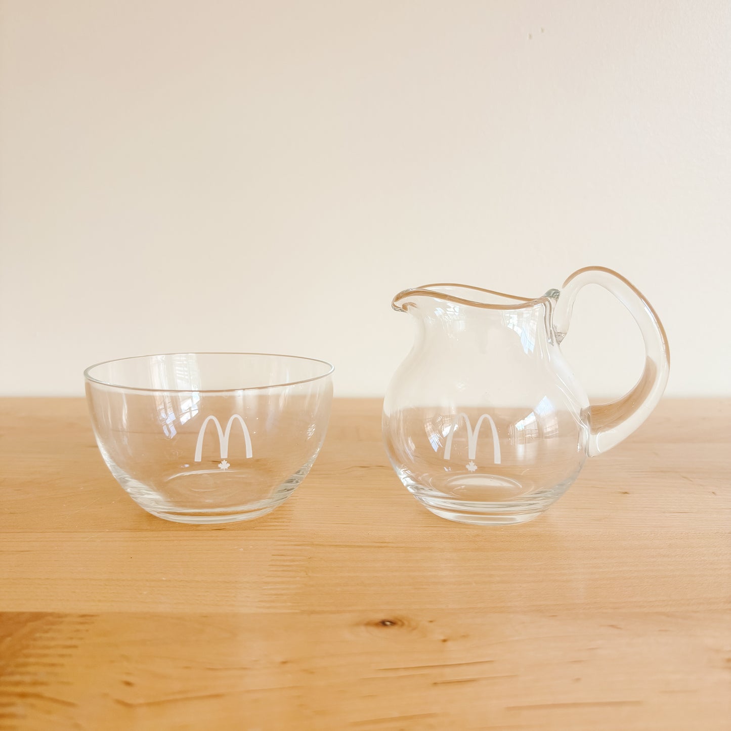 McDonald's Canada Glassware - Creamer and Sugar Bowl - Corporate Gifts