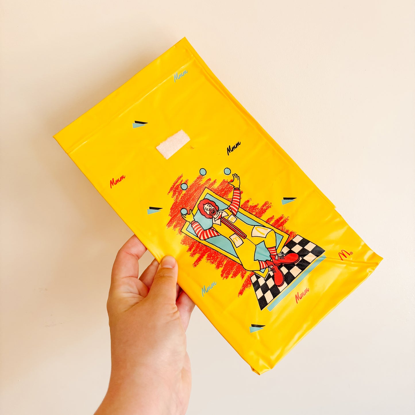 McDonald's Happy Meal Toy - Ronald McDonald Yellow Vinyl Lunch Bag (Seconds)
