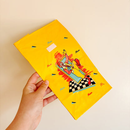 McDonald's Happy Meal Toy - Ronald McDonald Yellow Vinyl Lunch Bag (Seconds)