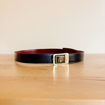 Vintage McDonald's Sweden Belt with Logo and Swedish Flag Buckle - Vintage from the 1980s