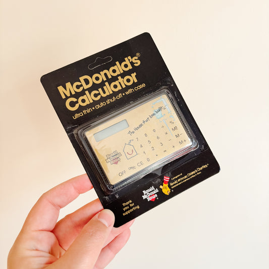 Ronald McDonald House Gold Metal Calculator - Vintage from the 1980s (Style B)