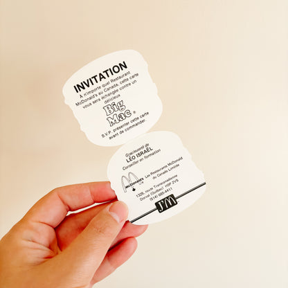 McDonald's Vintage 1980s Business Card - Free Big Mac Coupon
