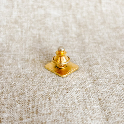 McDonald's Pin - White and Gold Hamburger University Logo - Vintage 1980s