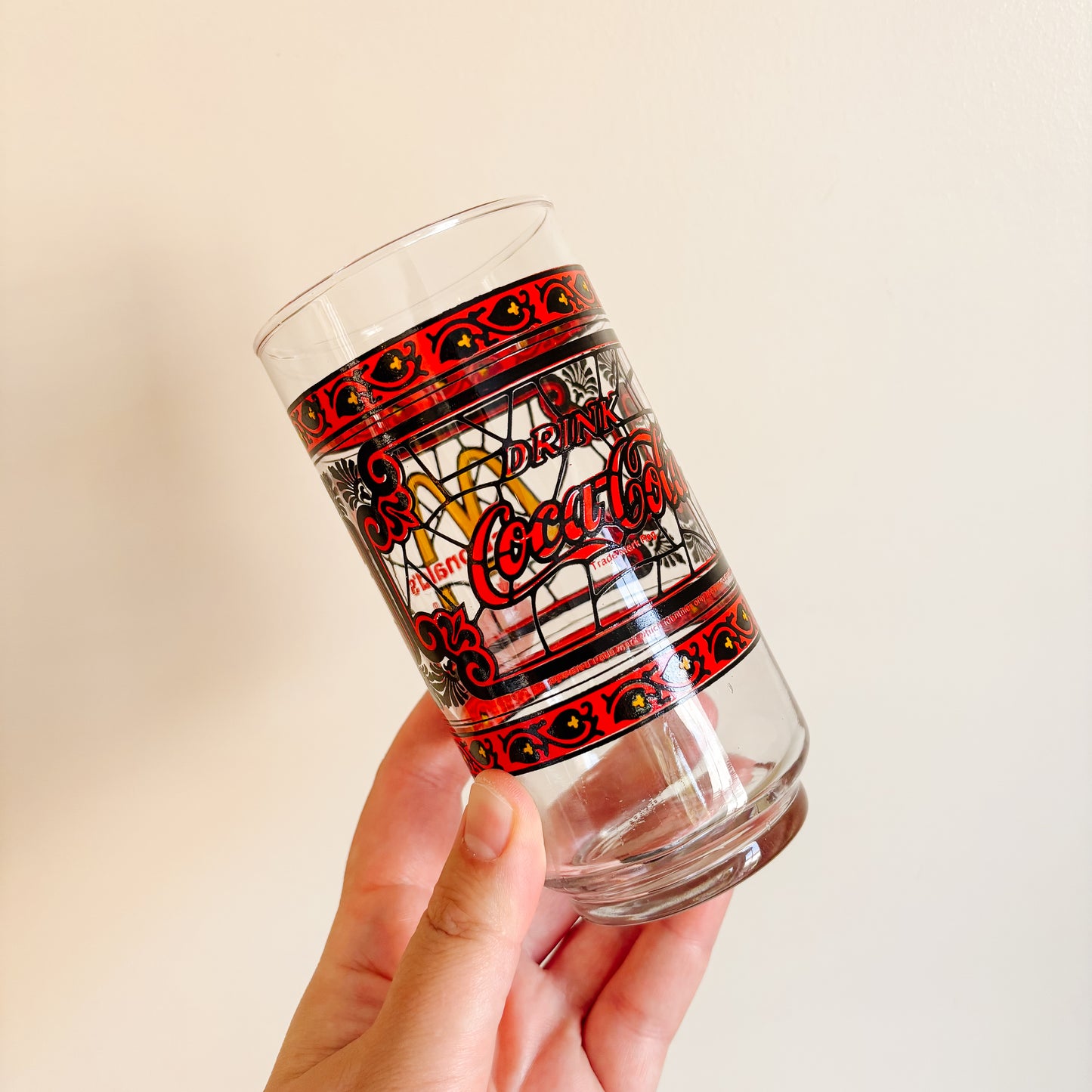 McDonald's Canada Glassware - Stained Glass Logo Design - Vintage from the 1980s