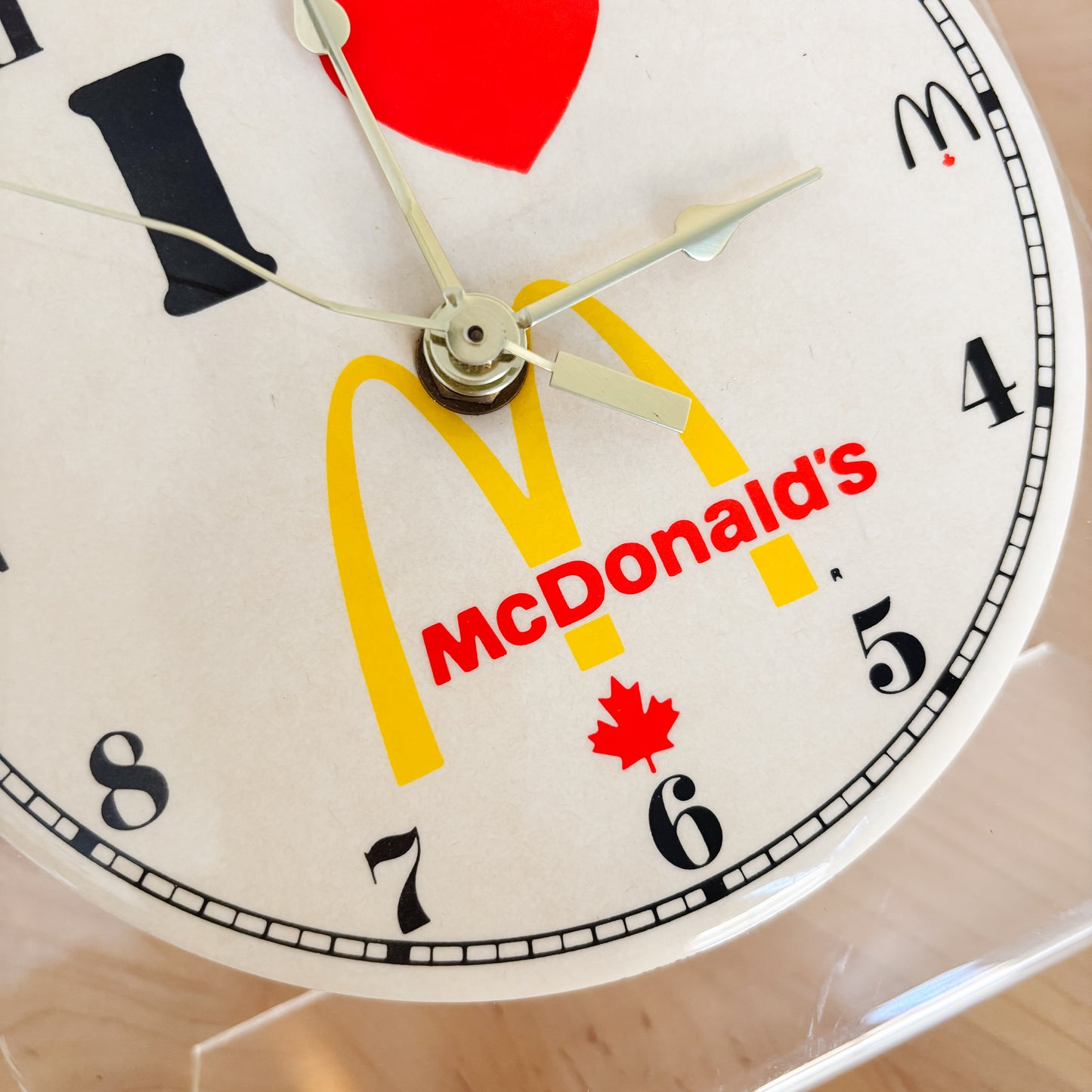 McDonald's Canada - I Heart McDonald's Canada Branded Clock - Vintage from the 1980s