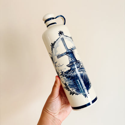 Delft Blue Bols Dutch Apricot Brandy Ceramic Bottle Made in Holland (Empty)