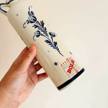 Delft Blue Bols Dutch Apricot Brandy Ceramic Bottle Made in Holland (Empty)