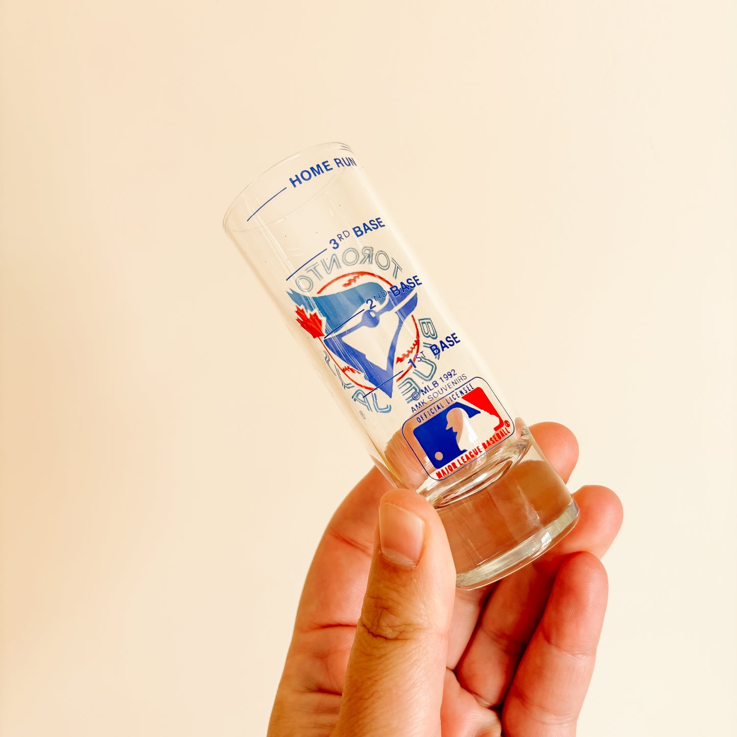 Vintage 1992 Toronto Blue Jays Shot Glass with Base Markings