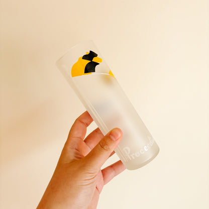 Vintage Libbey Nautical Sailing Flags Frosted Tall Highball Glassware (set of 5)