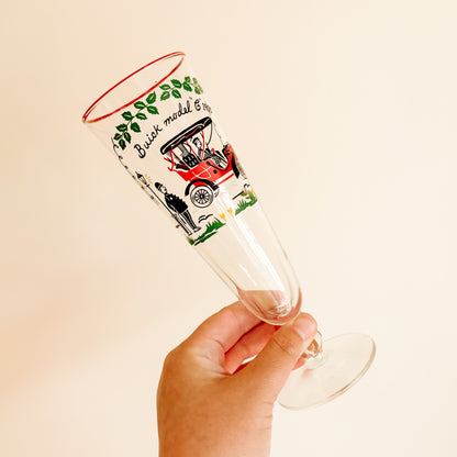 Vintage Libbey 1905 Buick Model C Automobile Glassware (set of 4)