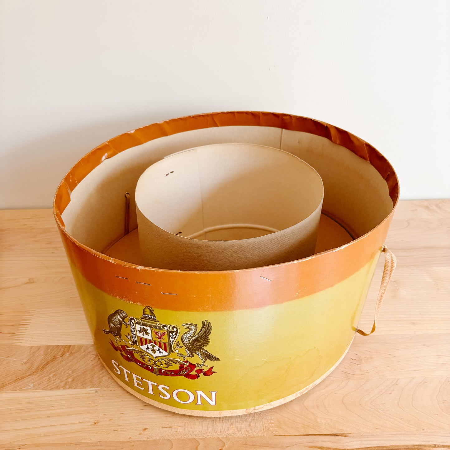 Vintage 1950s Green and Red Stetson Box with Insert (Empty Box)