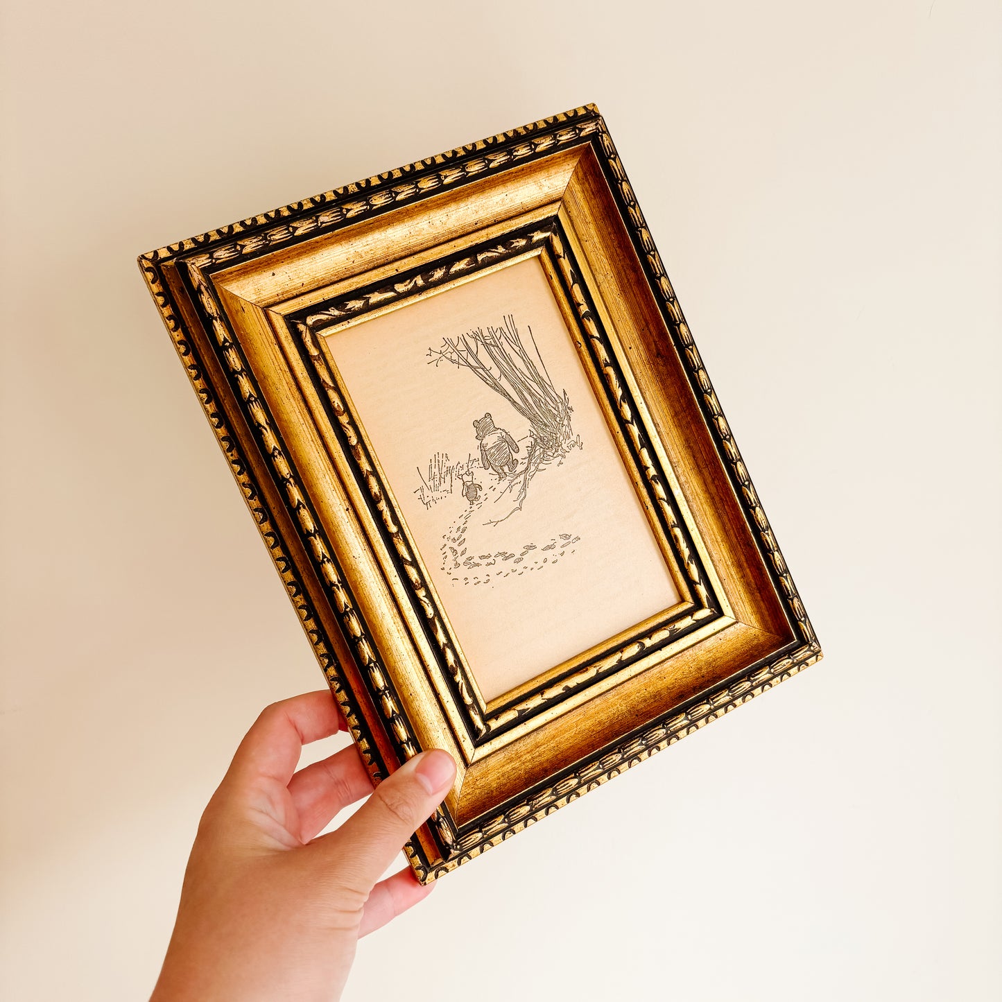 Winnie the Pooh Framed Artwork by E. H. Shepard - Pooh & Piglet Walk into the Hundred Acre Wood