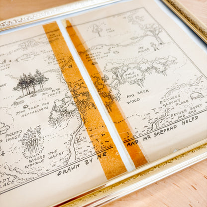 Winnie the Pooh Framed Artwork by E. H. Shepard - Map of the Hundred Acre Wood