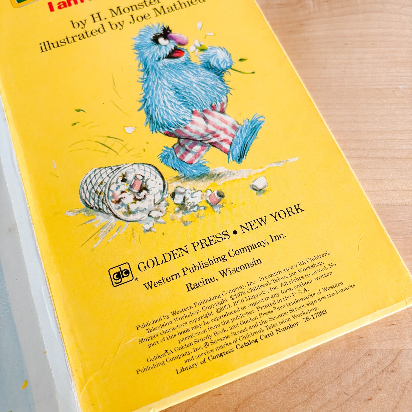 Sesame Street I am a Monster - Golden Sturdy Book 1976