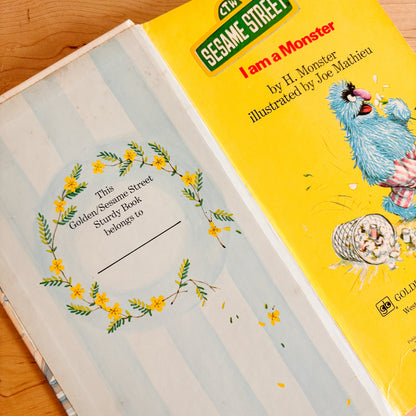 Sesame Street I am a Monster - Golden Sturdy Book 1976