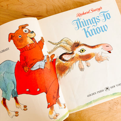 Richard Scarry's Things to Know (Golden Book, 1971)