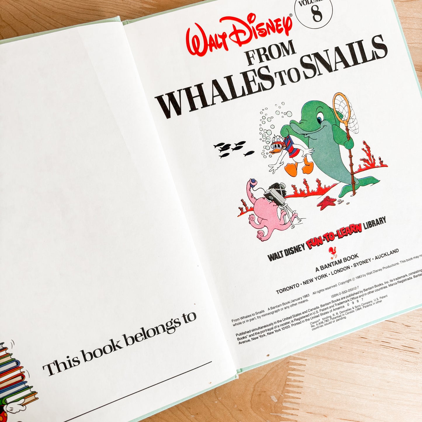 Walt Disney From Whales to Snails - Fun To Learn Library Vol 8 Hardcover Book