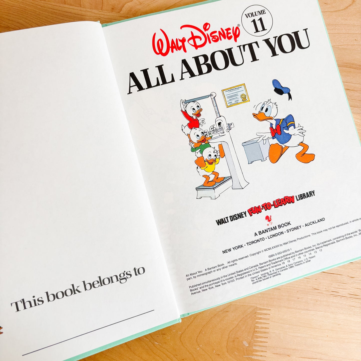 Walt Disney All About You - Fun To Learn Library Vol 11 Hardcover Book