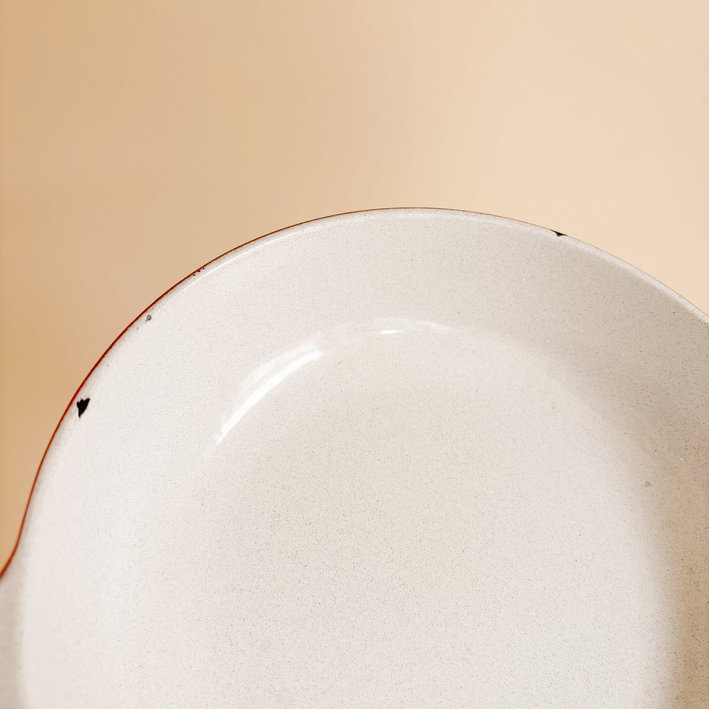 Casron Japan Flame Orange 8" Enamelware Skillet with Wooden Handle