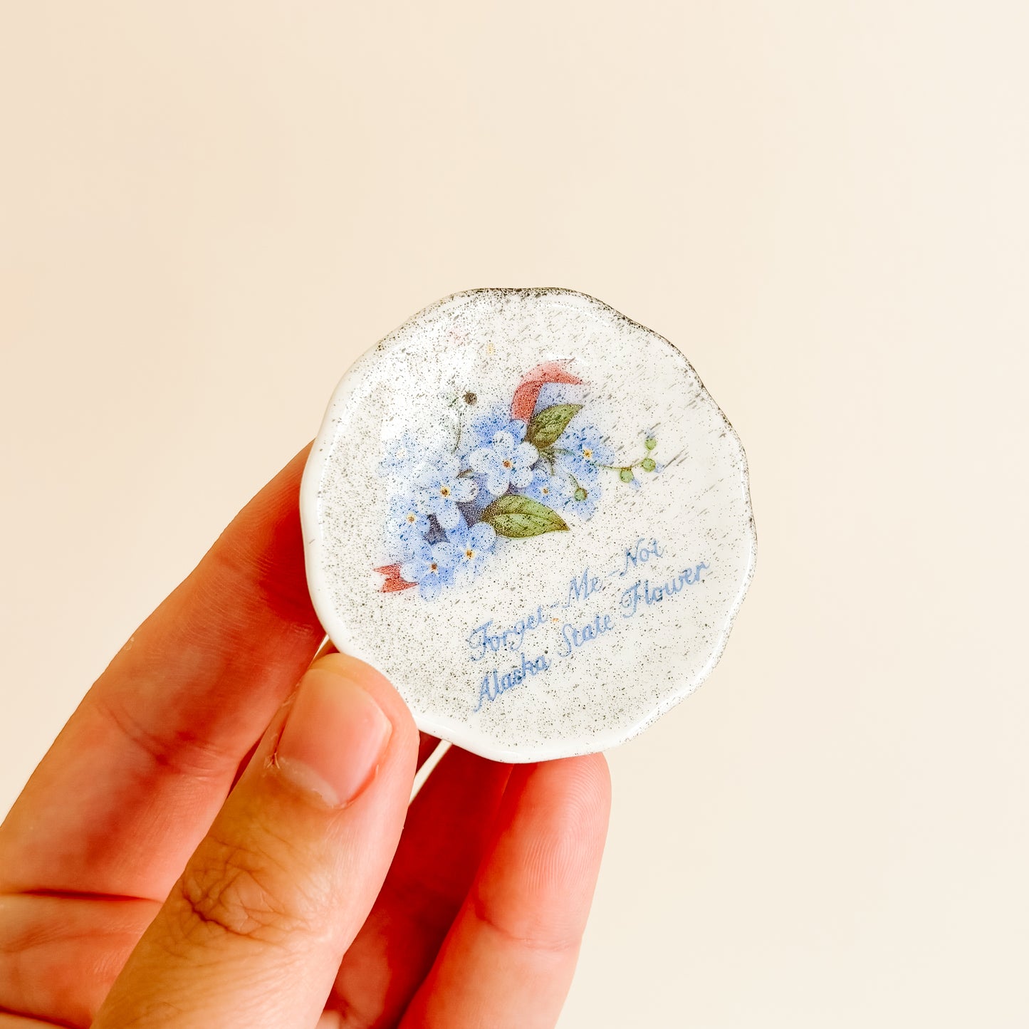 Forget-Me-Not - Alaska State Flower Ceramic Fridge Magnet