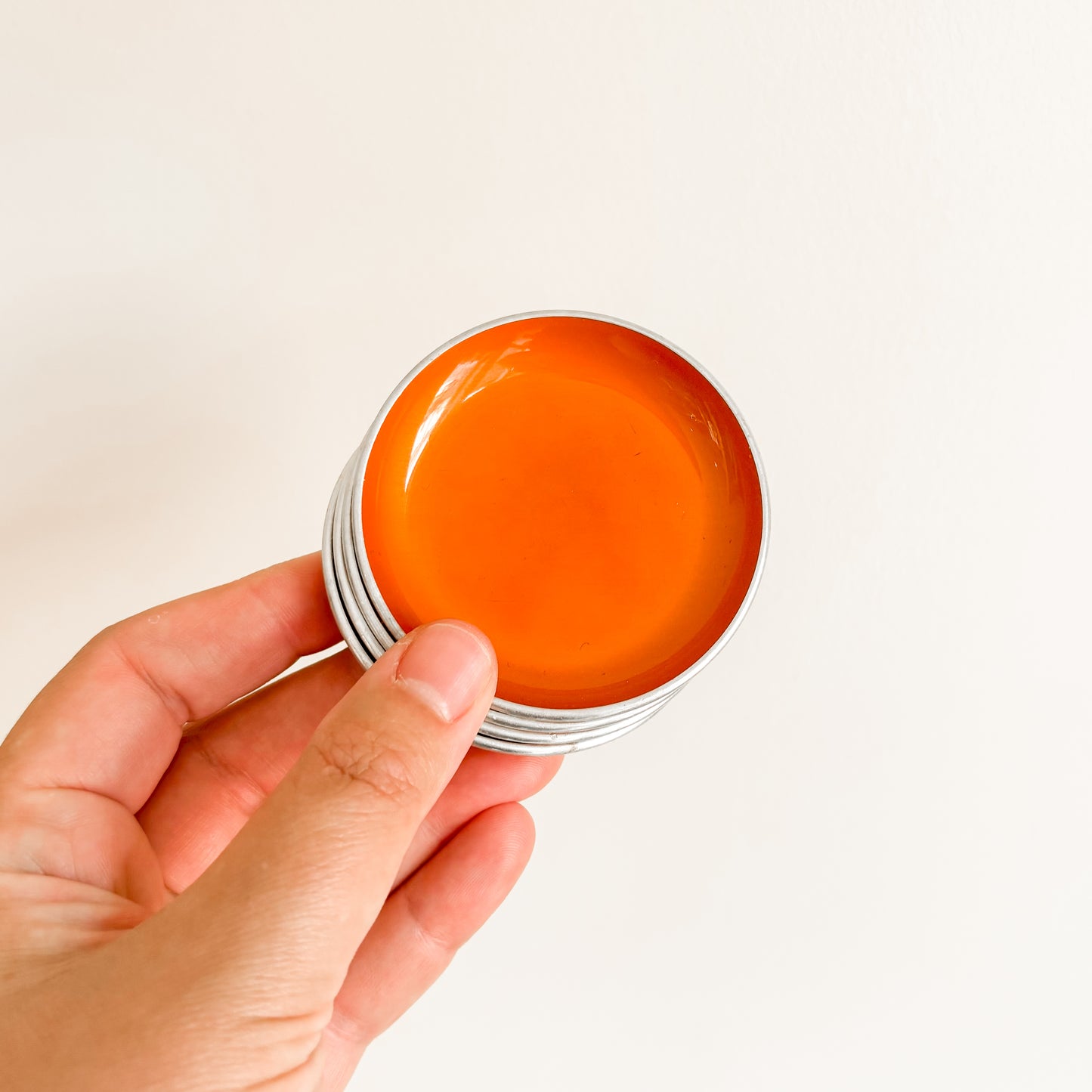 1960s MCM Emalox Norway Orange Enamel Small Plates - Set of 4