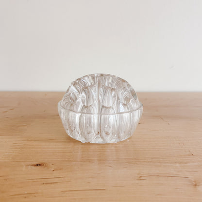 Large Clear Glass Flower Frog with 19 Holes