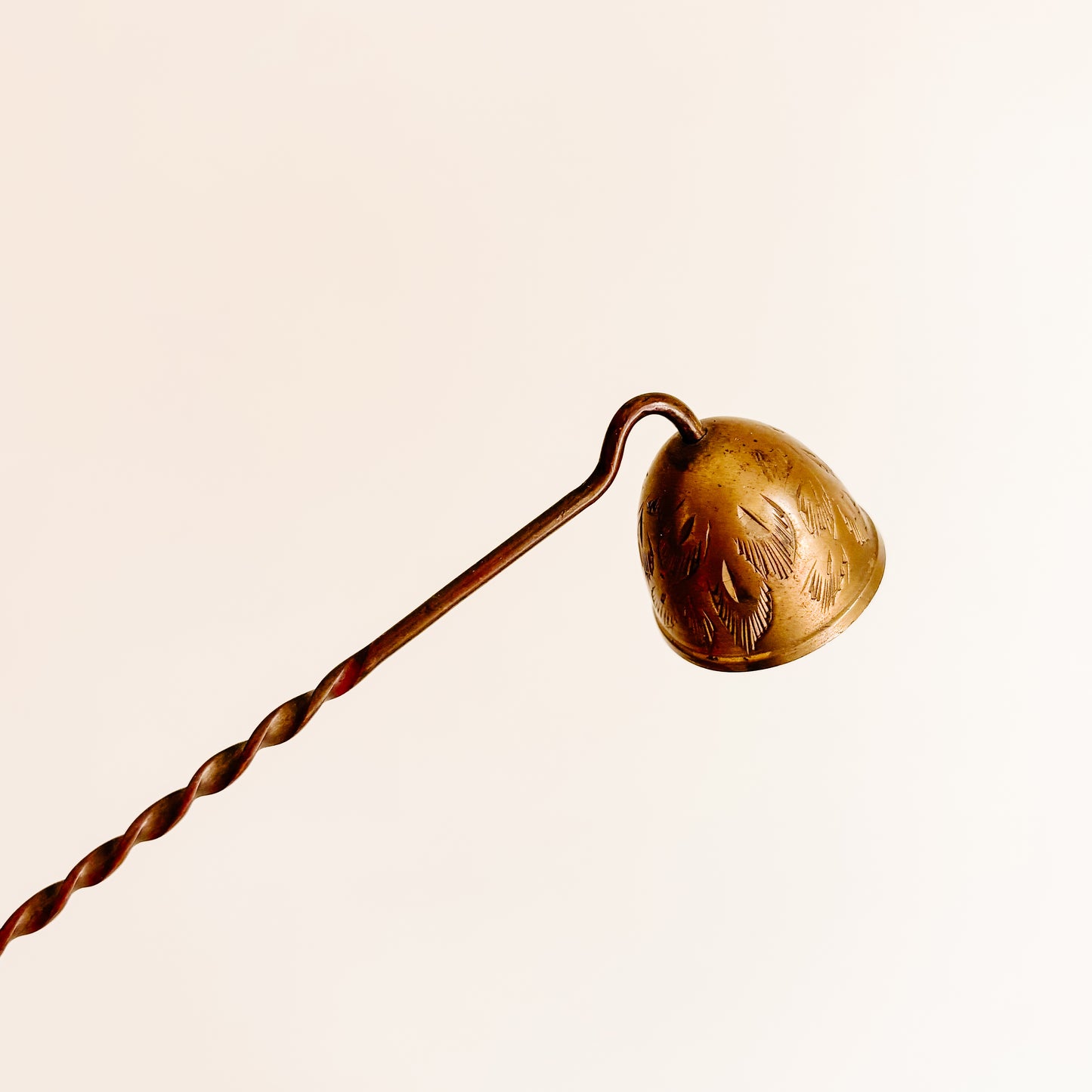 Brass Candle Snuffer with Twisted Handle
